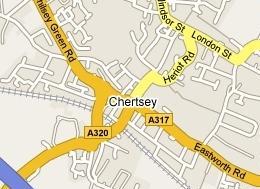 Chertsey Local Map - IT Support & Computer Repairs