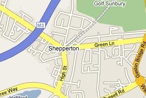 Shepperton Local Map - IT Support & Computer Repairs